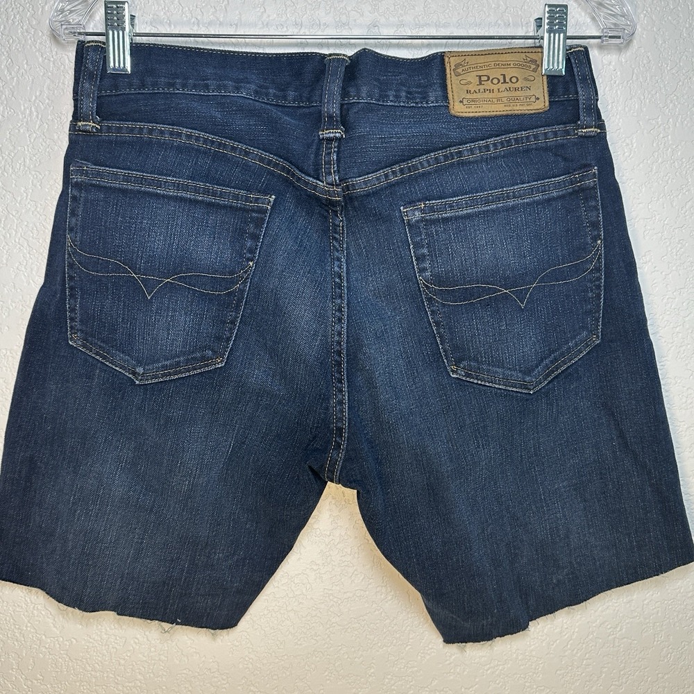 Polo Ralph Lauren Hampton Relaxed Cut-Offs Denim 8" Inseam Men's 30 Distressed - Picture 5 of 12